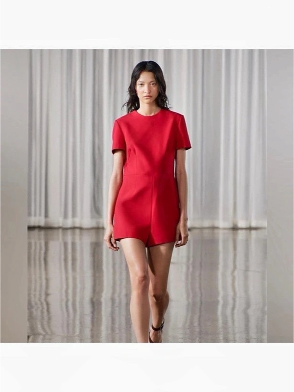 ZARA Cutout Romper in Red Size Small Like New